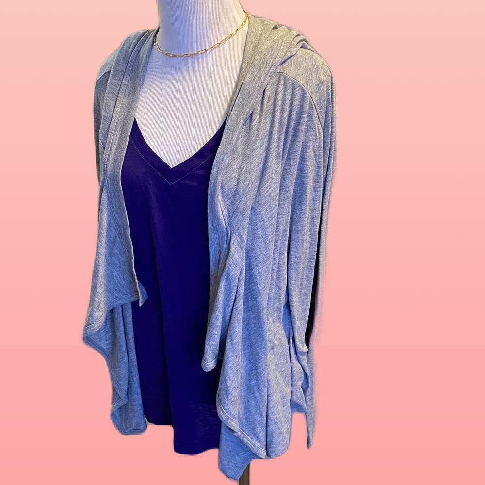 OLD NAVY Waterfall Hoodie Jacket ~ w/ ADIDAS Purple Athletic Top~ M